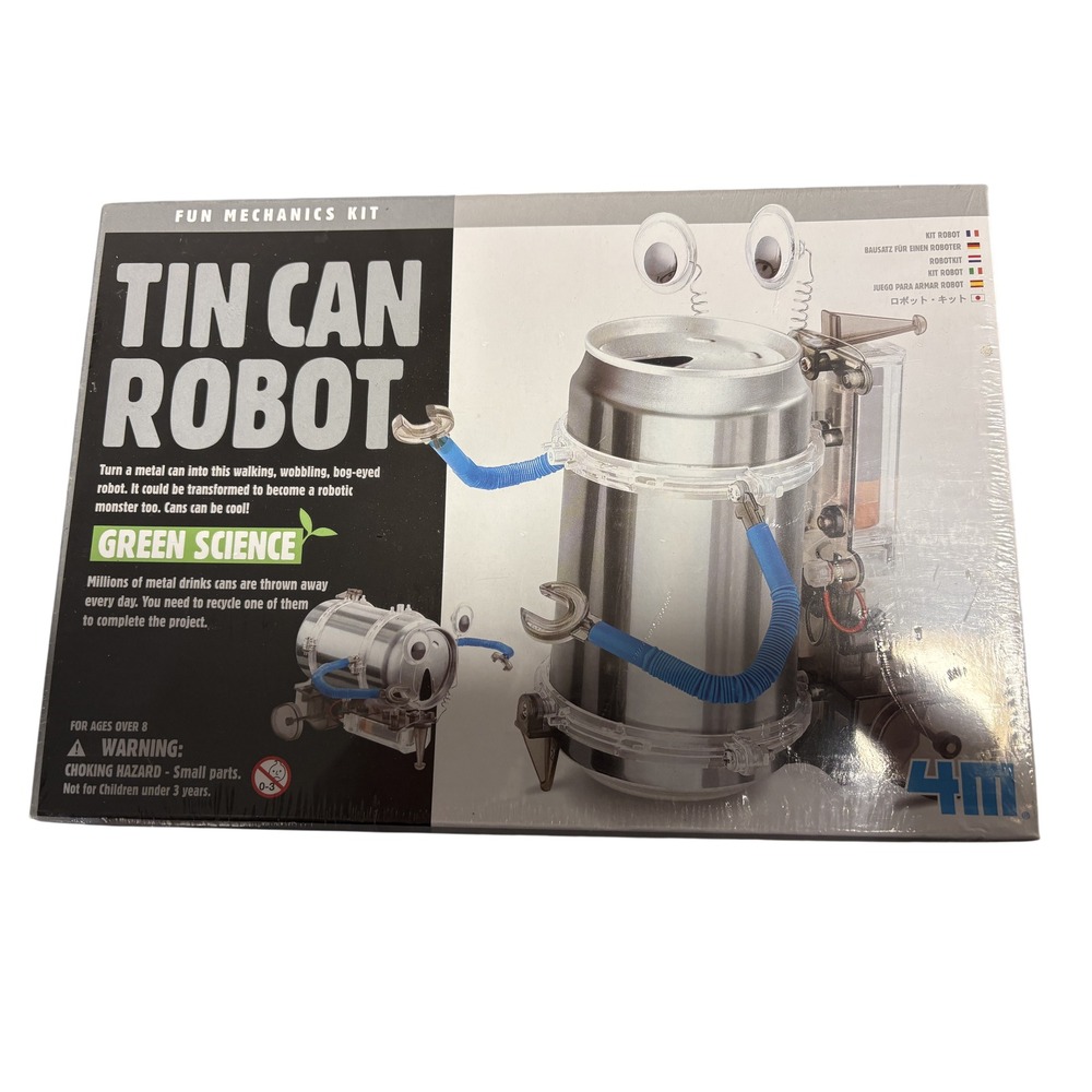 4M Green Science Tin Can Robot Kit STEM Educational Toy 3653 New